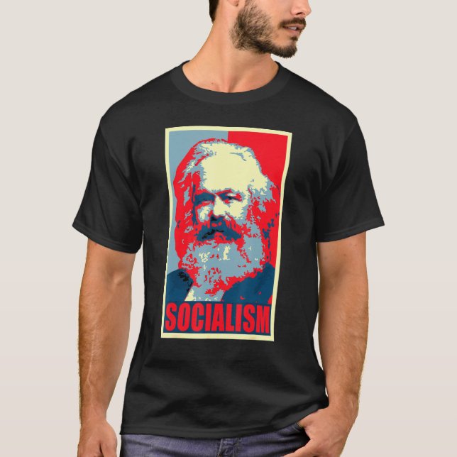 Karl Marx Socialism Pop Art T-Shirt (Front)