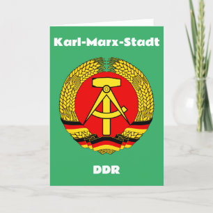 Karl Marx Stadt, Deutsche Demokratische Republik Thank You Card