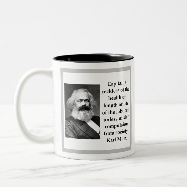 Karl Marx Two-Tone Coffee Mug (Left)