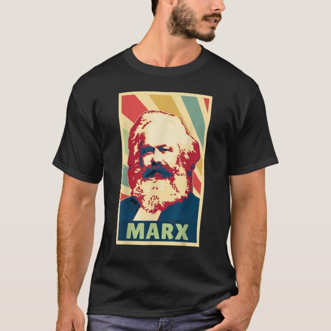 Karl Marx Vintage Colours T-Shirt (Front)
