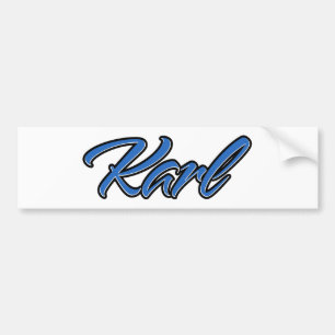 Karl Name blue Aufkleber Sticker Autoaufkleber