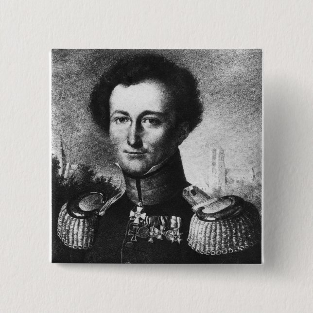 Karl von Clausewitz 15 Cm Square Badge (Front)