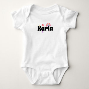 Karla name cute design baby bodysuit