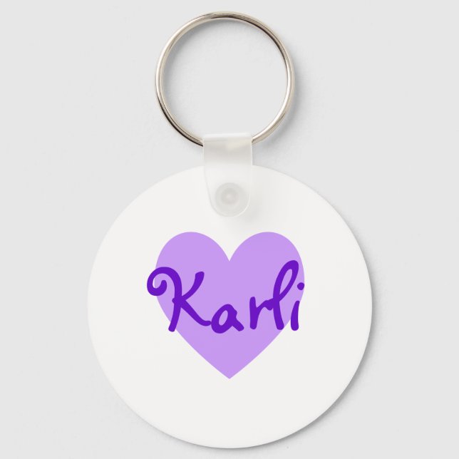 Karli in Purple Key Ring (Front)