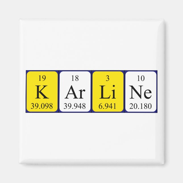 Karline periodic table name magnet (Front)