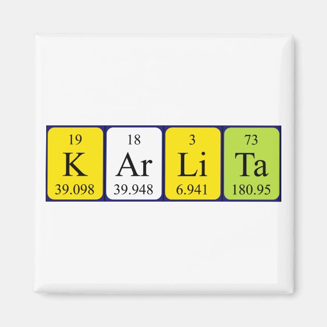 Karlita periodic table name magnet (Front)