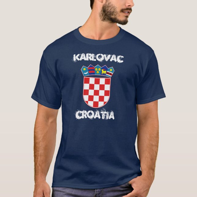 Karlovac, Croatia with coat of arms T-Shirt (Front)