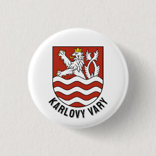 Karlovy Vary coat of arms, Czech Republic 3 Cm Round Badge