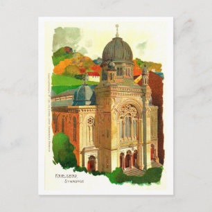 Karlovy Vary (Karlsbad) Synagogue Postcard