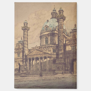 Karlskirche church in in Vienna, Austria Magnet