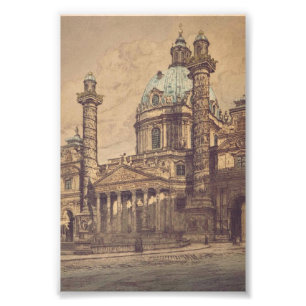 Karlskirche church in in Vienna, Austria Photo Print