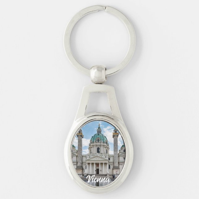 Karlskirche in Vienna, Austria Key Ring (Front)