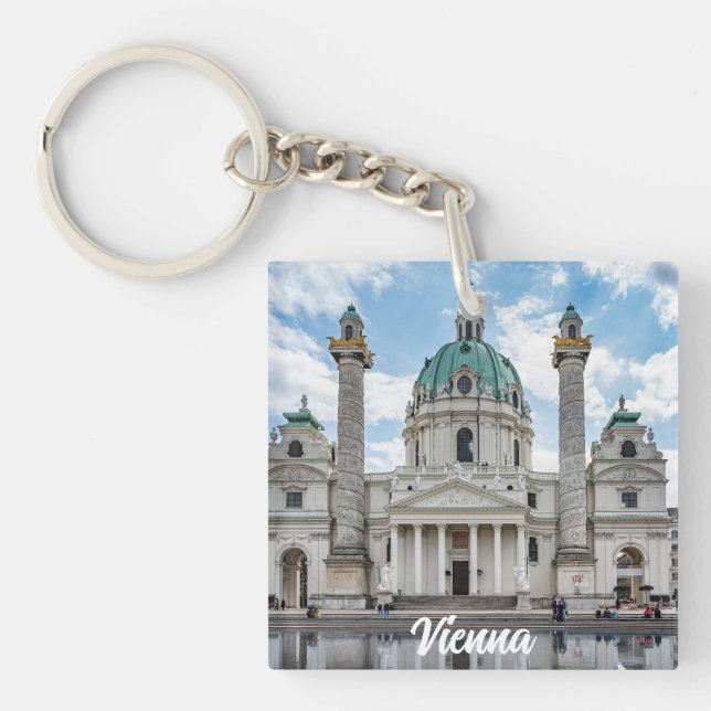 Karlskirche in Vienna, Austria Key Ring (Front)