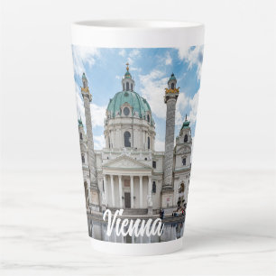 Karlskirche in Vienna, Austria Latte Mug