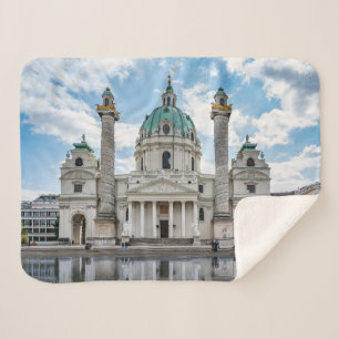 Karlskirche in Vienna, Austria Sherpa Blanket
