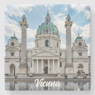 Karlskirche in Vienna, Austria Stone Coaster