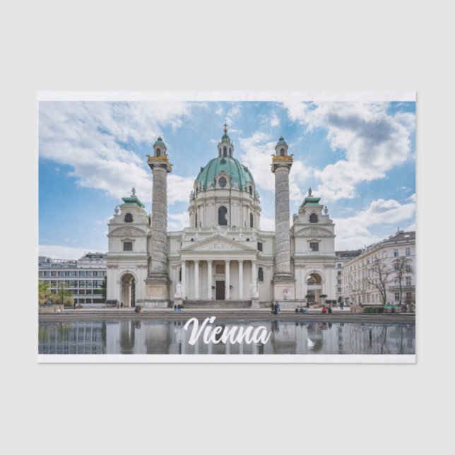 Karlskirche in Vienna, Austria Tissue Paper (Front)