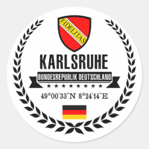 Karlsruhe Classic Round Sticker