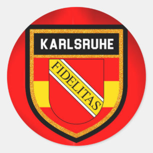 Karlsruhe Flag Classic Round Sticker