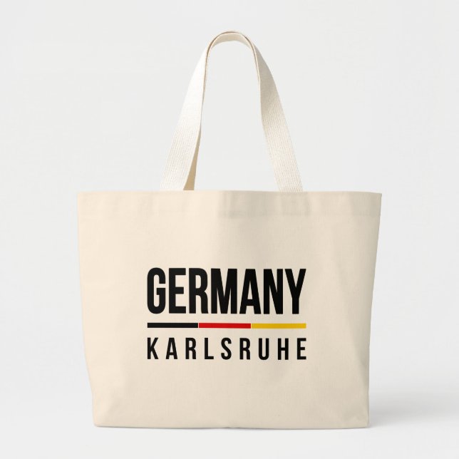 Karlsruhe Germany Large Tote Bag (Front)