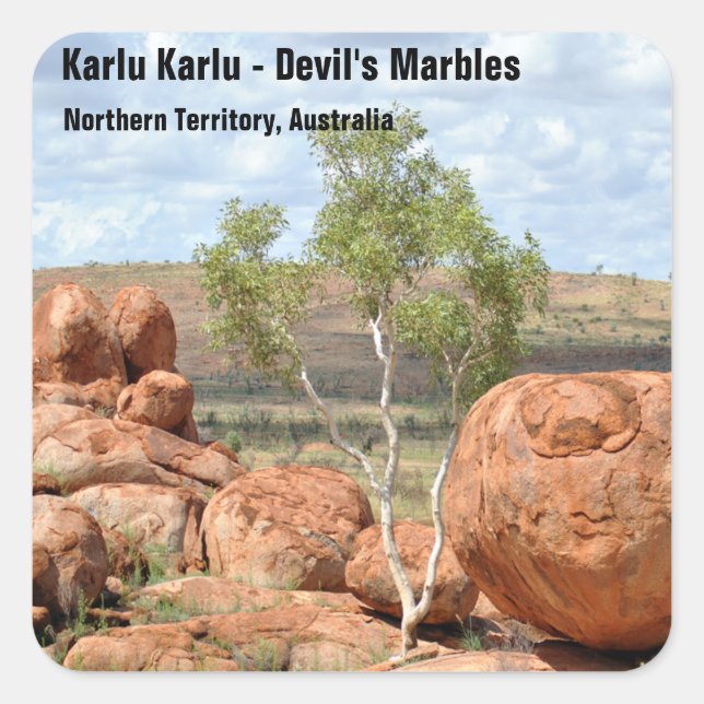 Karlu Karlu "Devil's Marbles" Square Sticker (Front)