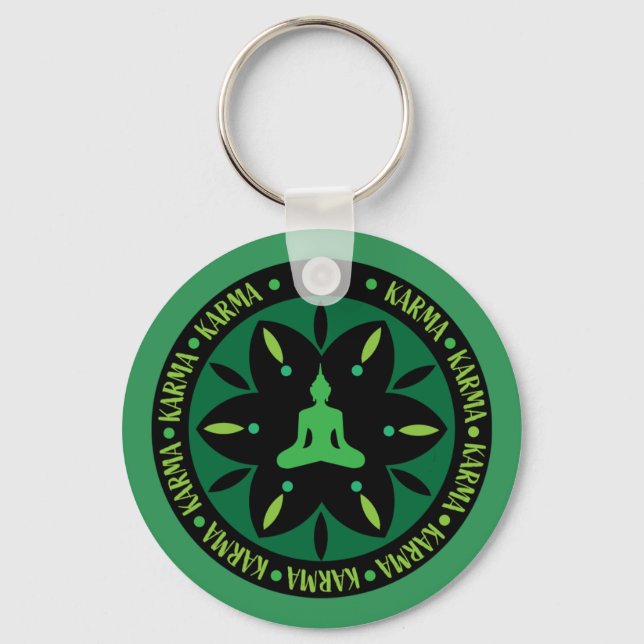 Karma Buddhist Religion - Buddhism Six Sages   Key Ring (Front)