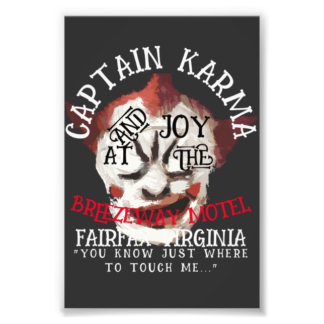 Karma Captain & Joy Breezeway Motel Fairfax VA Photo Print (Front)