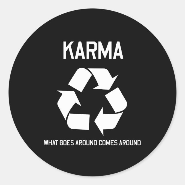 Karma Classic Round Sticker (Front)