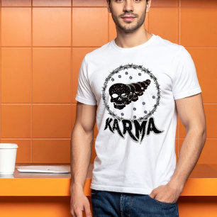 KARMA Death Metal Skull T-Shirt 