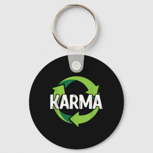 Karma Destiny Meditation Recycling Environmental P Key Ring