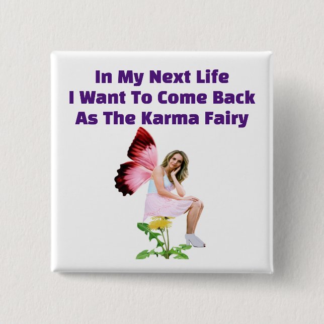 Karma Fairy Square Button (Front)