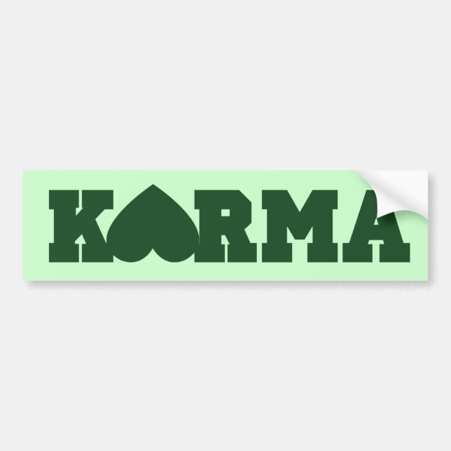 Karma Heart Bumper Sticker (Front)