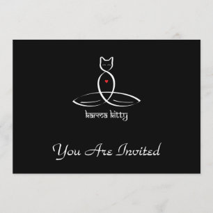 Karma Kitty - Sanskrit style text. Invitation
