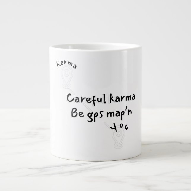 Karma Large Coffee Mug (Front)