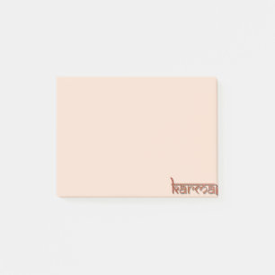 karma - orange post-it notes