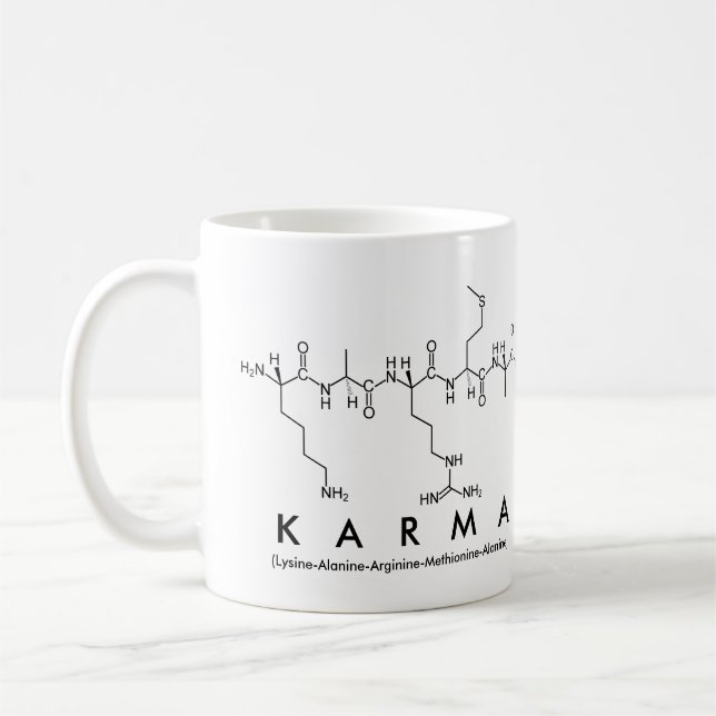 Karma peptide name mug (Left)