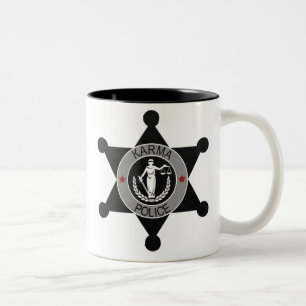 Karma-Police, arrest this man... Two-Tone Coffee Mug