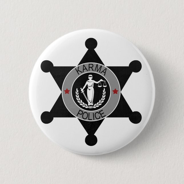Karma Police Radiohead 6 Cm Round Badge (Front)