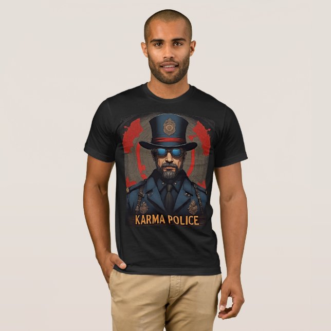 Karma Police - Retro Radiohead Steampunk T-Shirt (Front Full)