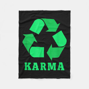 Karma Recycling Environmental Protection Climate P Fleece Blanket