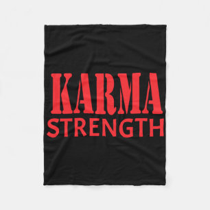 Karma Strength Sticker Fleece Blanket