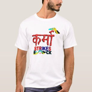 Karma Strikes Back, Bold Typography T-Shirt