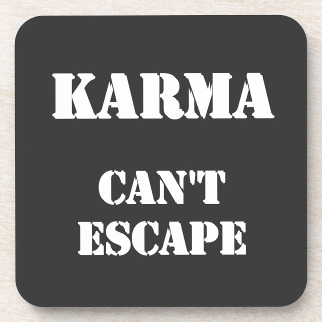 karma theory India Asia philosophy cute  T-Shirt Coaster (Front)