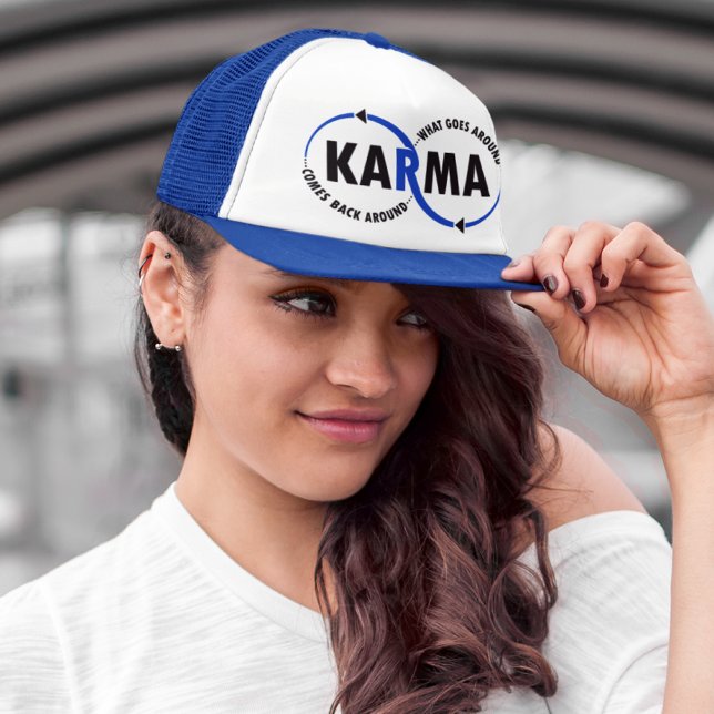 Karma - What Goes Around Comes Back Around (v1) Trucker Hat (Creator Uploaded)