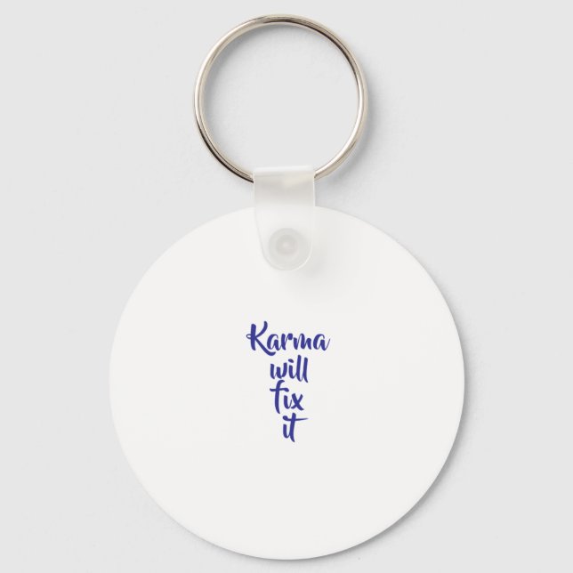 Karma will fix it key ring (Front)