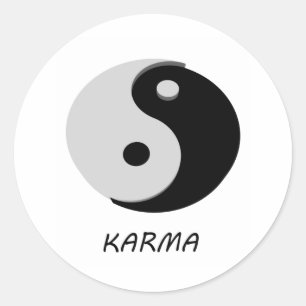 Karma Ying Yang Classic Round Sticker