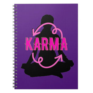 karma , yoga pose notebook