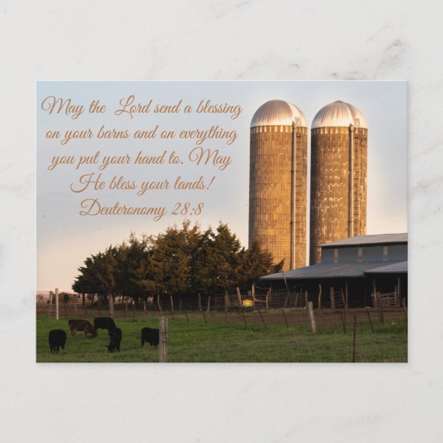 Karmer A Farmer's Prayer of Blessing Postcard (Front)