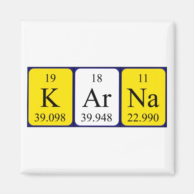 Karna periodic table name magnet (Front)