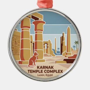 Karnak Temple Complex Egypt Metal Ornament